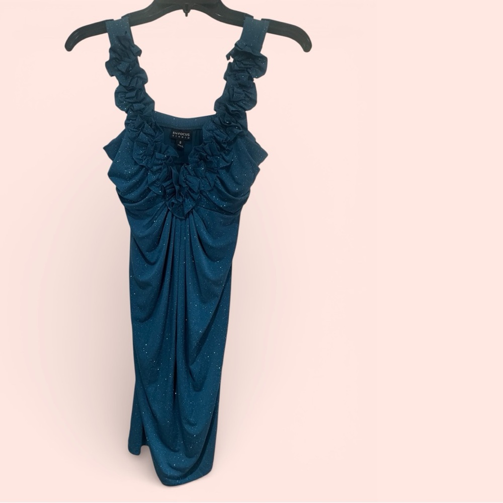 Blue evening dress, size 8